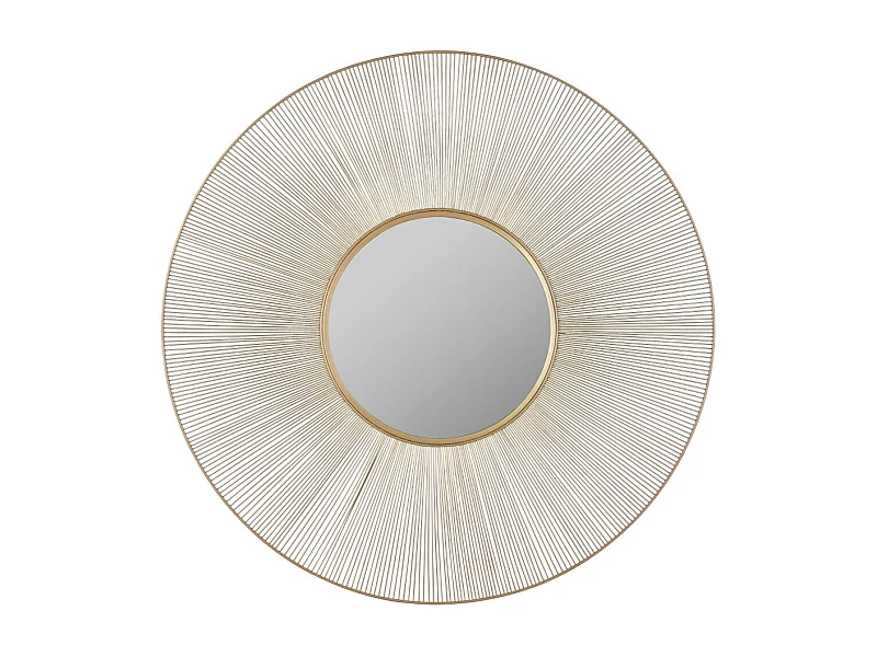 Miroir cadre en métal rond Manika