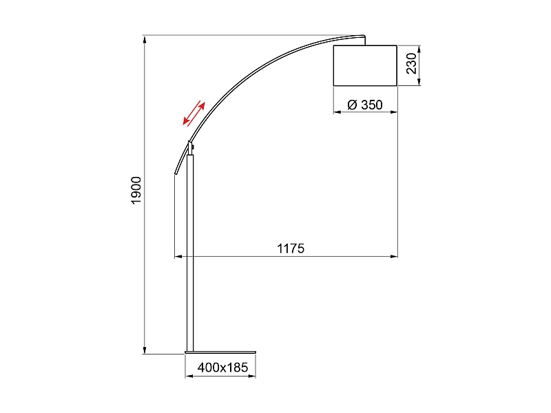 Lampadaire arc Rainbow