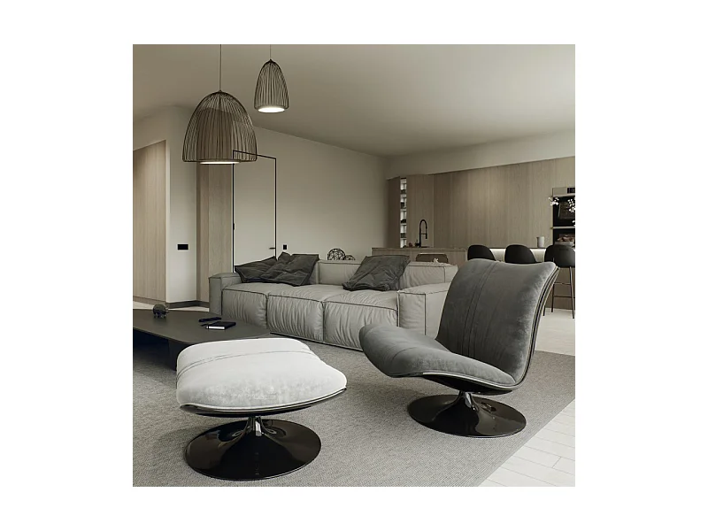 Suspension LED Smart en métal noir Mantra