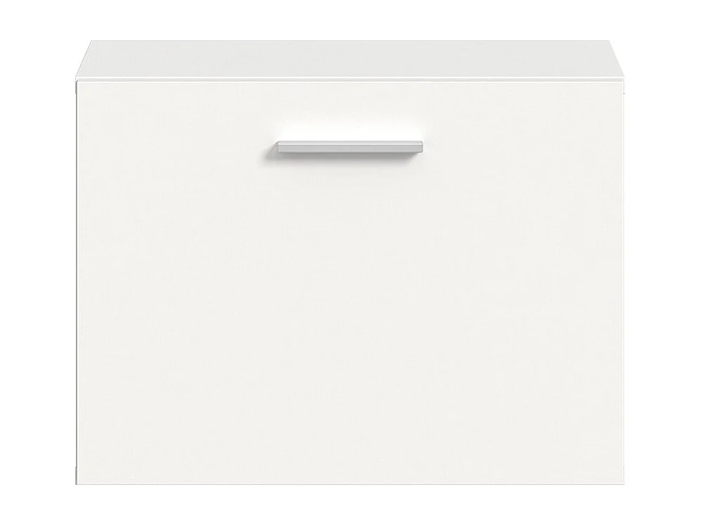 Vaga meuble à chaussures murale 52x39 cm 1 abattant blanc.