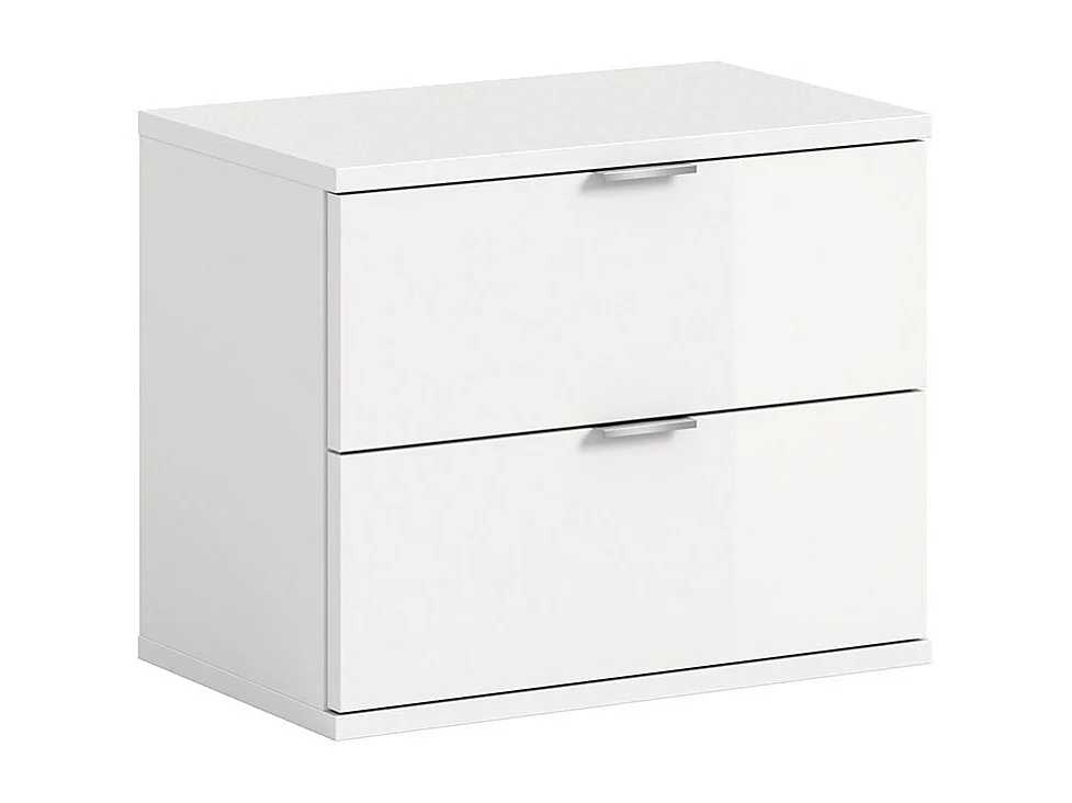 ProjektX schoenenkast bank 2 laden wit hoogglans.