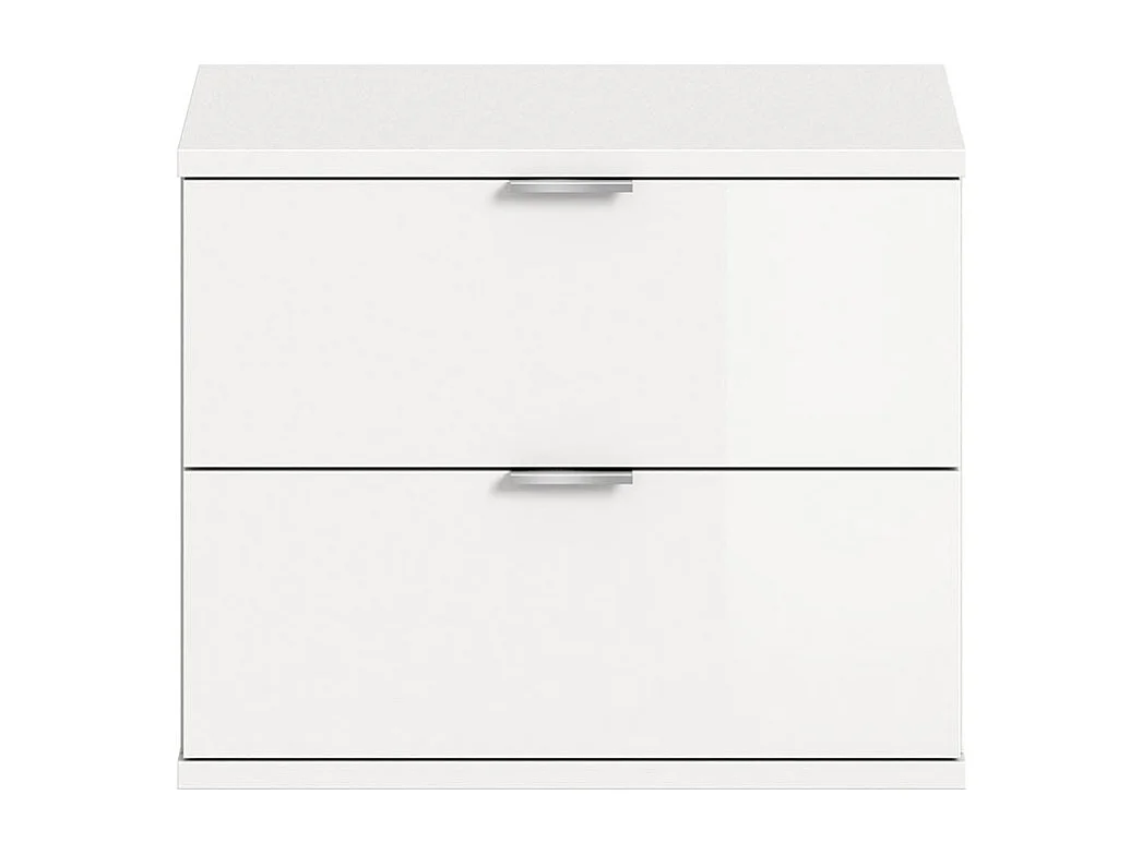 ProjektX schoenenkast bank 2 laden wit hoogglans.