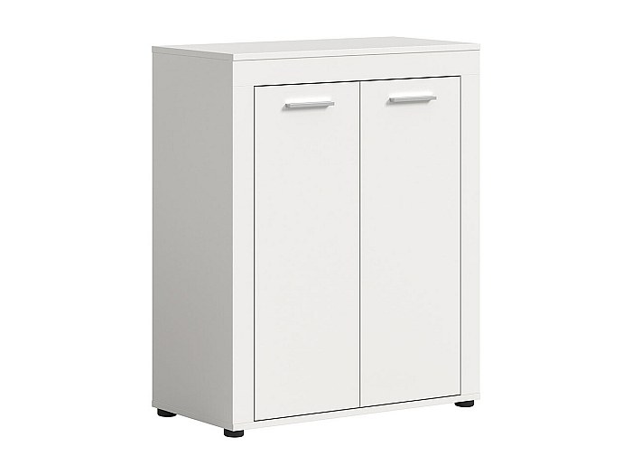 IDMARKET Meuble à chaussures 18 paires KLARK effet béton 3 portes blanches - Maison