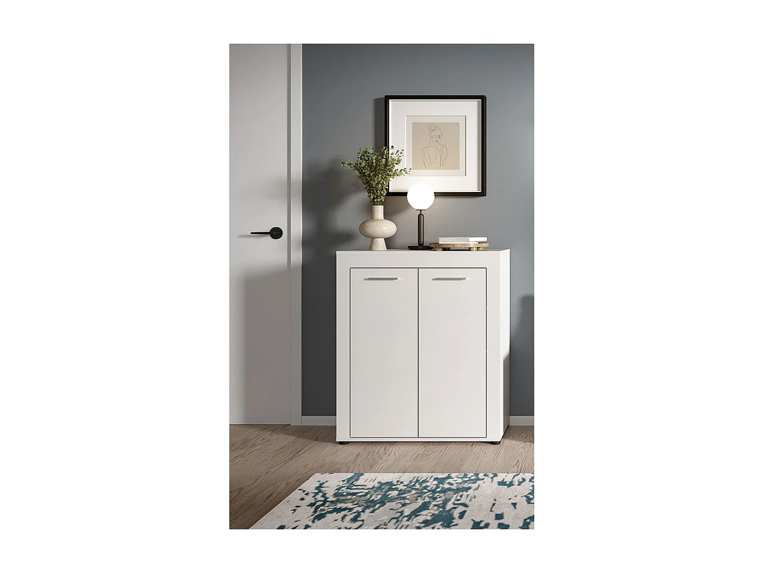 Jam Schuhschrank 2 Türen weiß.