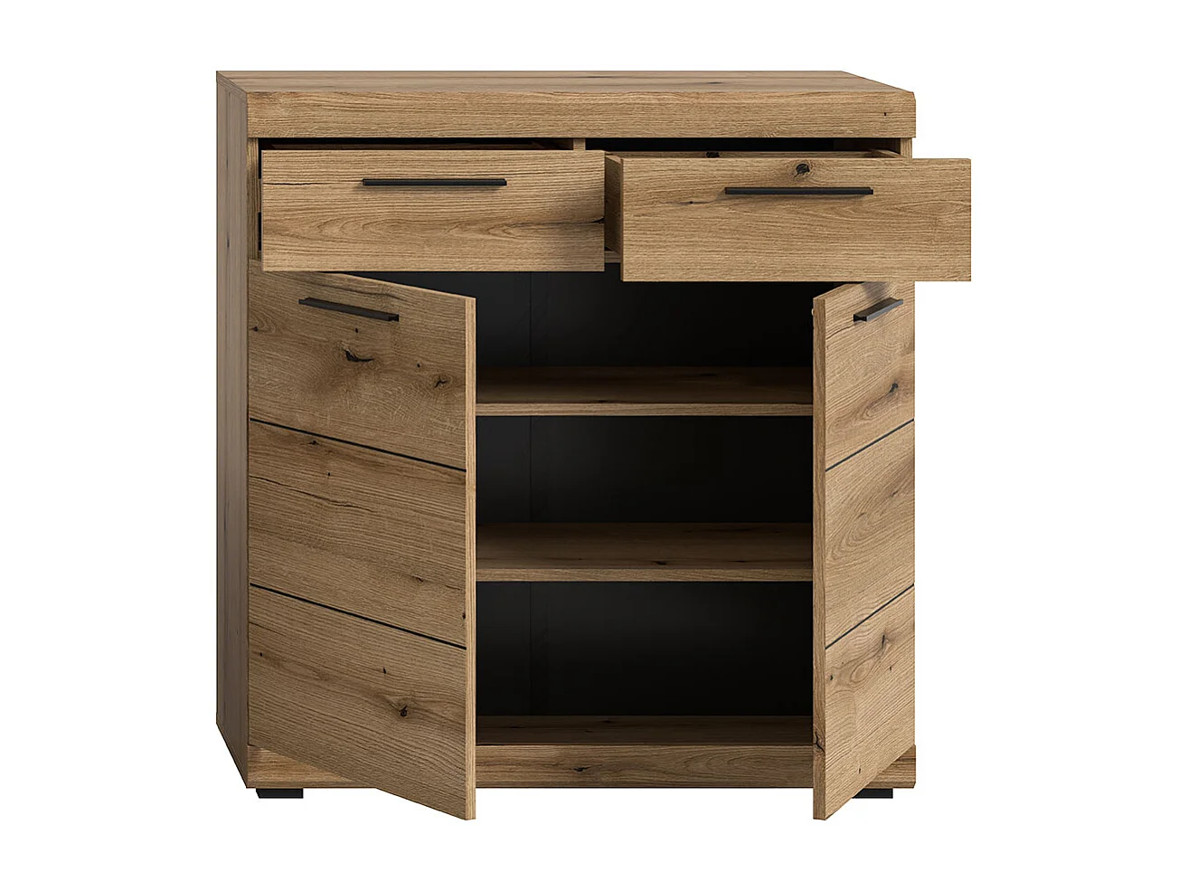 Scout Schuhschrank 2 Schubladen 2 Türen Eiche Dekor.