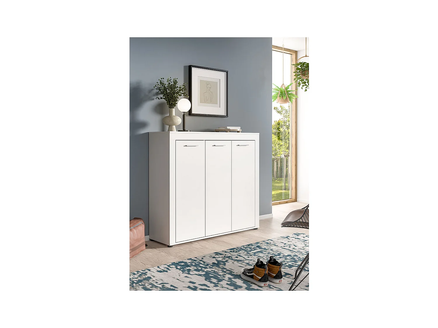 Jam meuble à chaussures 3 portes blanc.