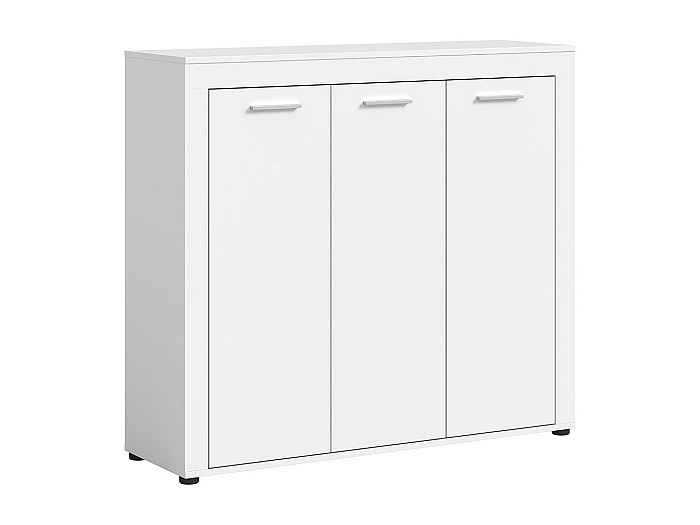 Shoelove Schuhschrank 3 Türen 95x109cm Weiß,grau