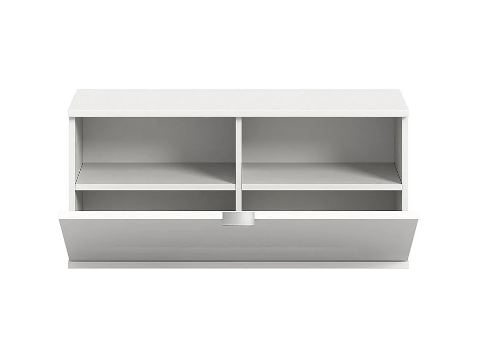 ProjektX meuble à chaussures banc 1 abattant blanc brillant.