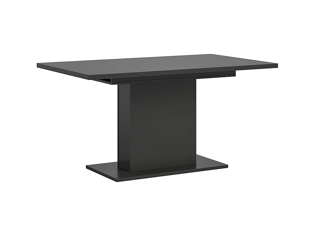 Motion table de salle à manger pied colonne 90x150/190 cm avec 1 rallonge gris.