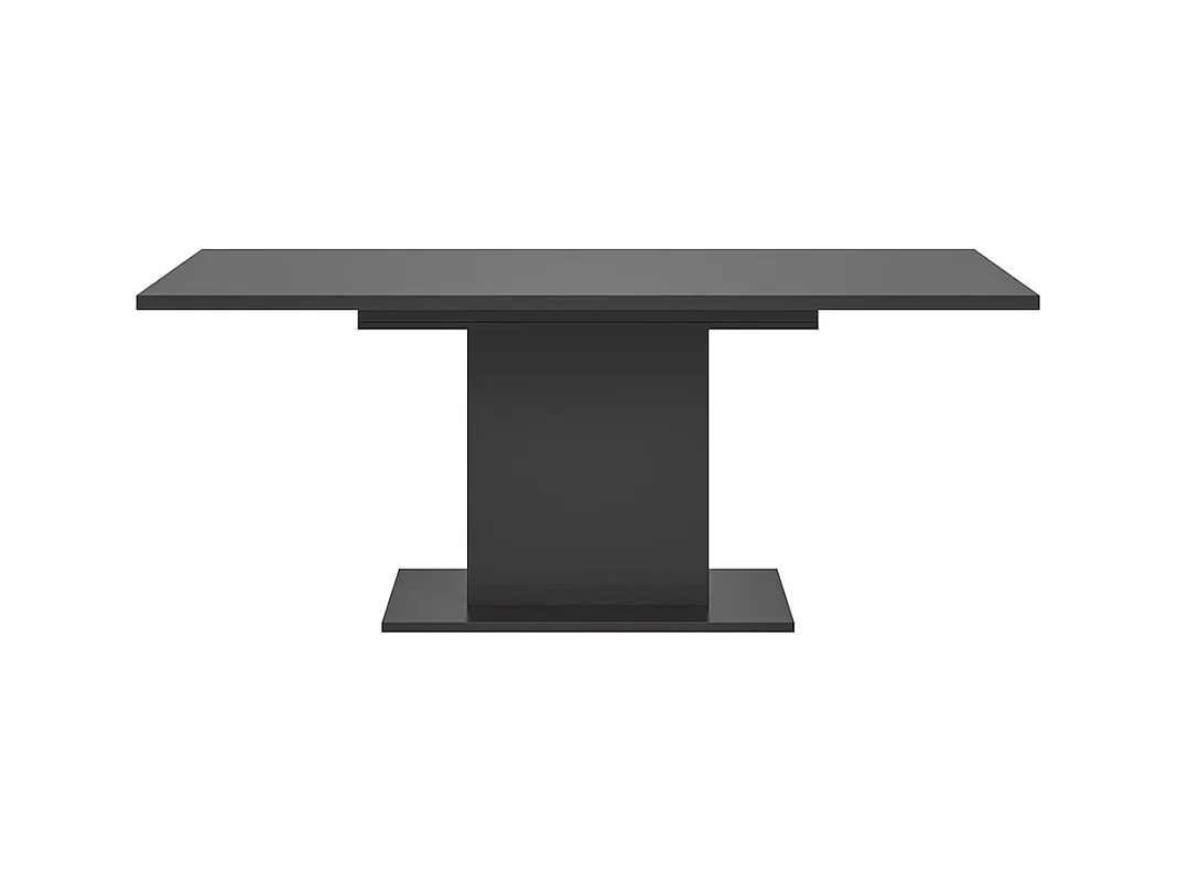 Motion table de salle à manger pied colonne 90x150/190 cm avec 1 rallonge gris.