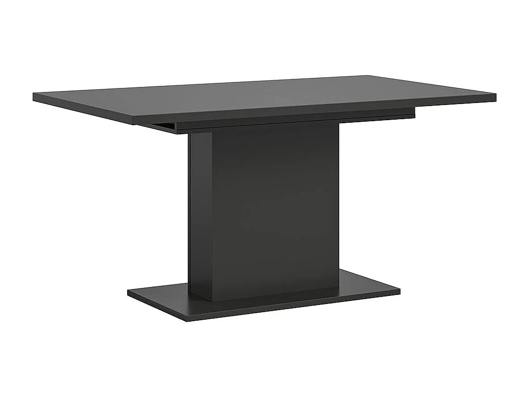 Motion eetkamertafel zuilpoot 90x150/190cm incl. 1 verlengblad grijs.