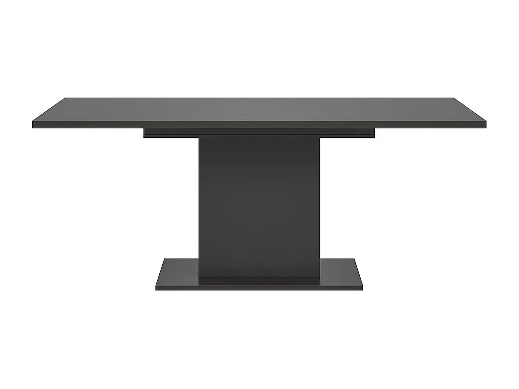 Motion eetkamertafel zuilpoot 90x150/190cm incl. 1 verlengblad grijs.