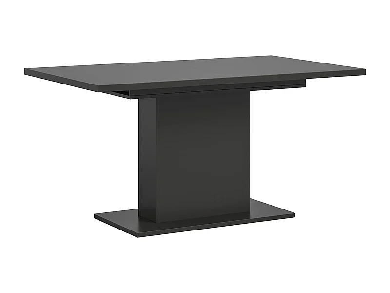 Motion table de salle à manger pied colonne 90x150/190 cm avec 1 rallonge gris.