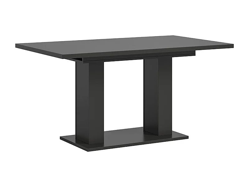 Motion table de salle à manger double colonne 90x150/190 cm avec 1 rallonge gris.