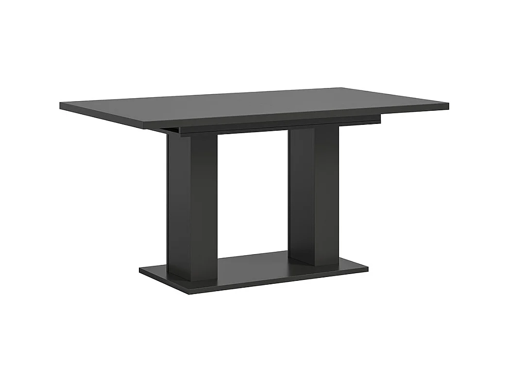 Motion table de salle à manger double colonne 90x150/190 cm avec 1 rallonge gris.