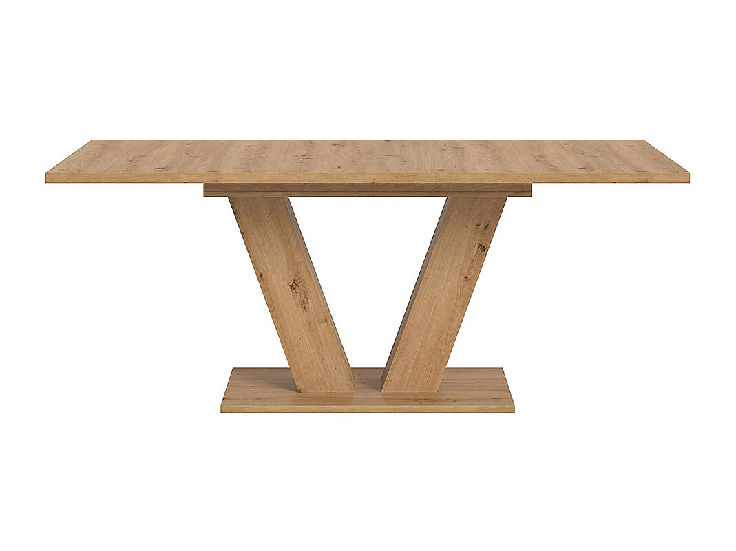 Motion eetkamertafel V-poot 90x150/190cm incl. 1 verlengblad eik decor.