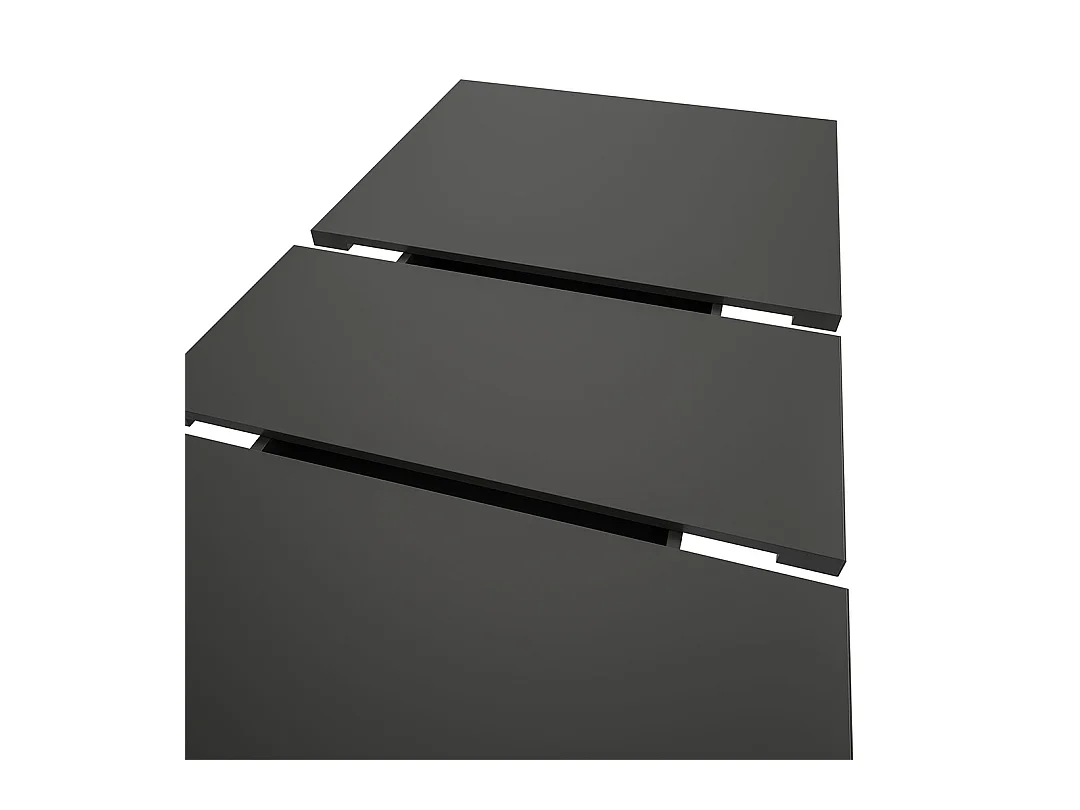 Motion table de salle à manger pieds X 90x150/190 cm avec 1 rallonge gris, blanc.