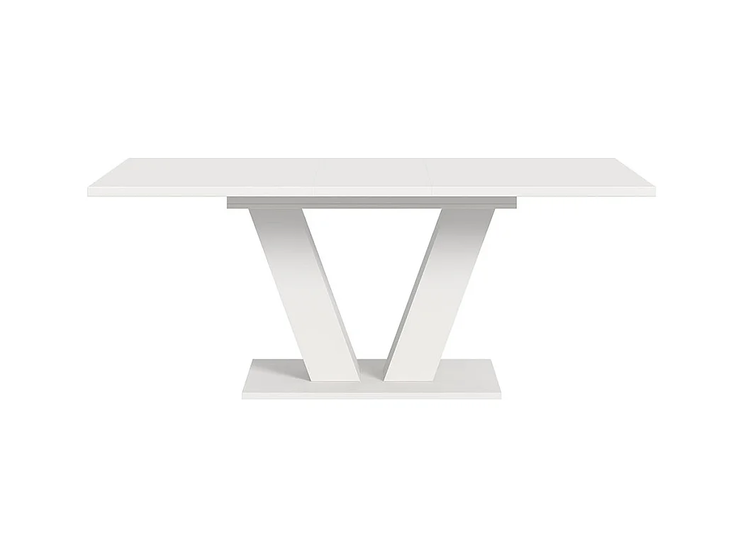 Motion eetkamertafel V-poot 90x150/190cm incl. 1 verlengblad wit.
