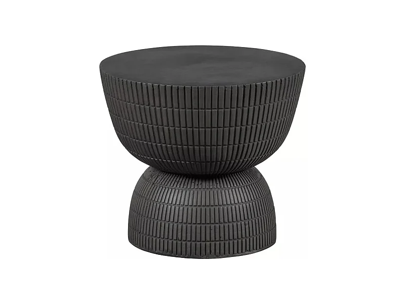 SAMSON - Runder Couchtisch in Betonoptik braun D40