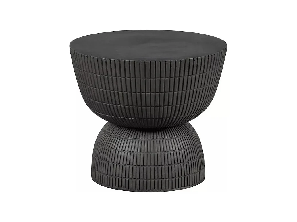 SAMSON - Tavolino rotondo marrone effetto cemento D40