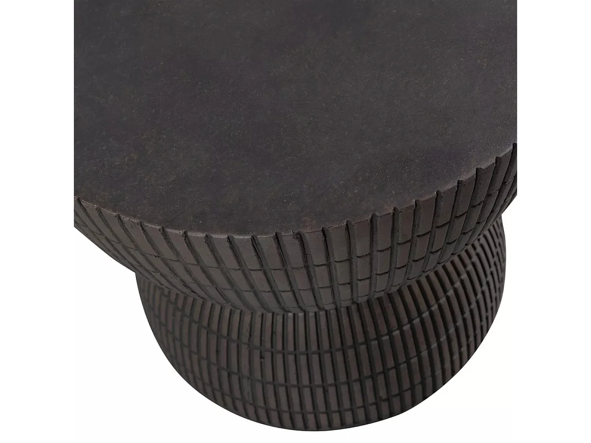 SAMSON - Tavolino rotondo marrone effetto cemento D40