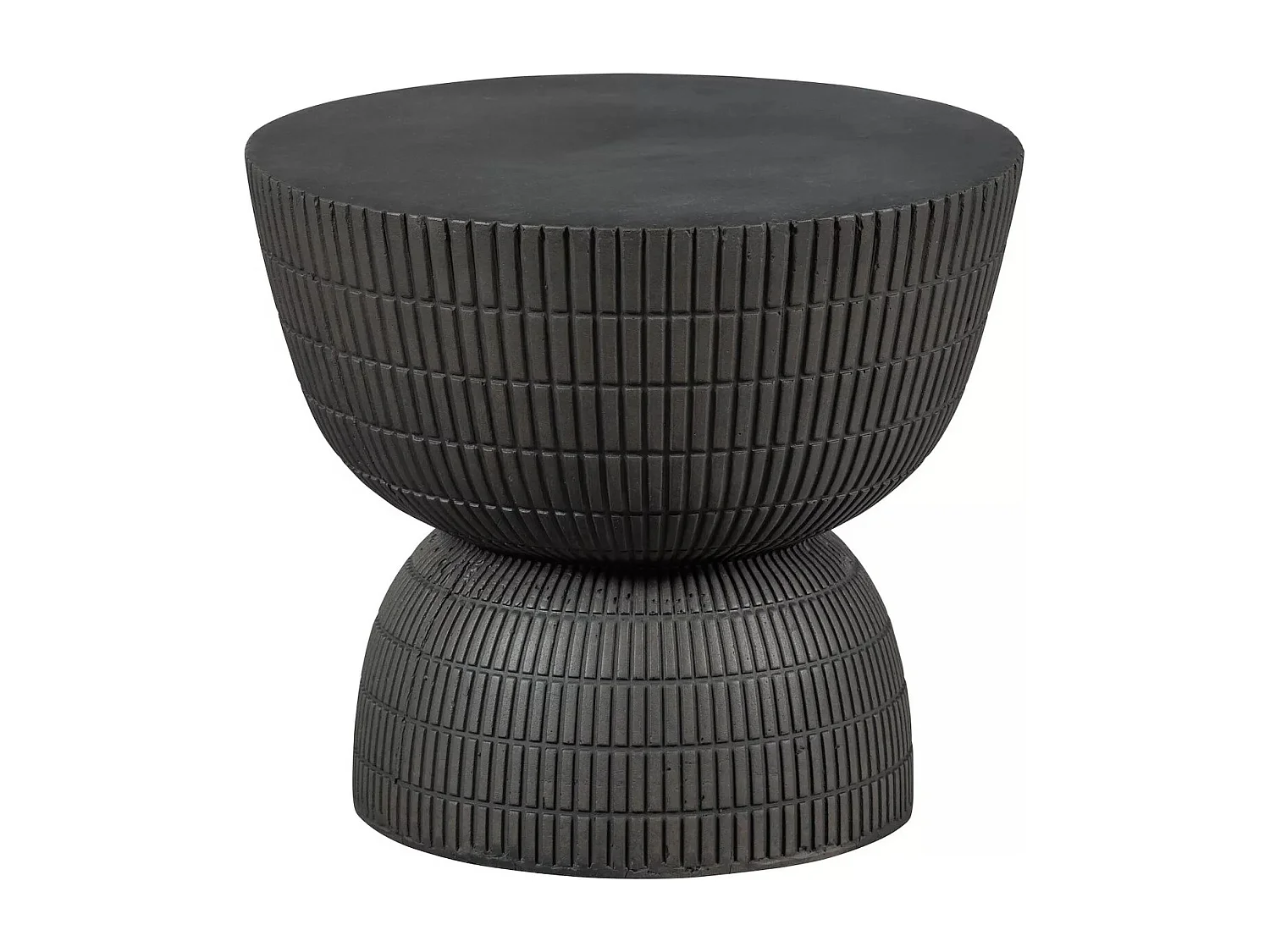 SAMSON - Runder Couchtisch in Betonoptik braun D40