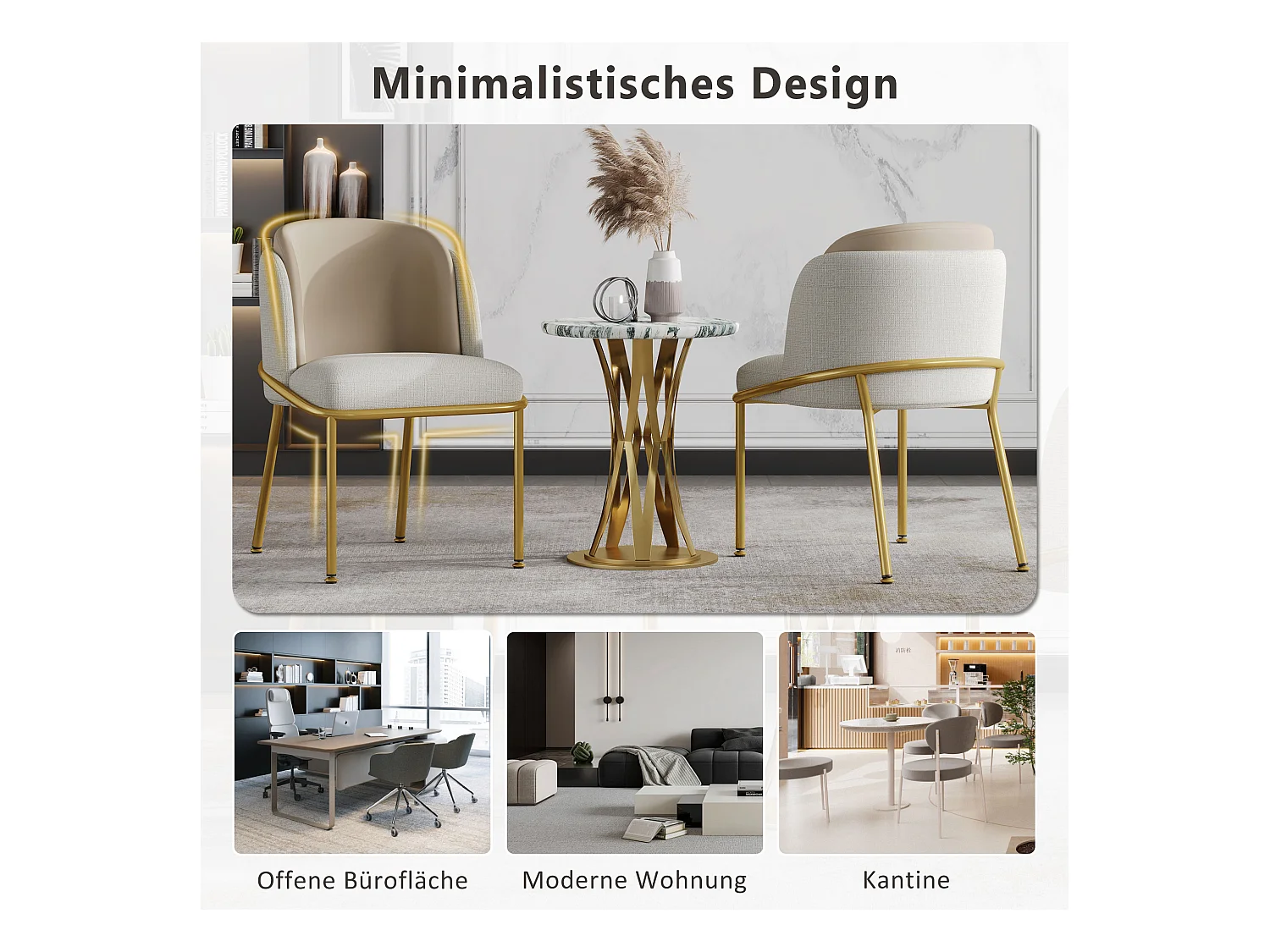 Lot de 2 chaises - 55 x 55 x 85 cm - pieds réglables inclinables - métal + similicuir - beige