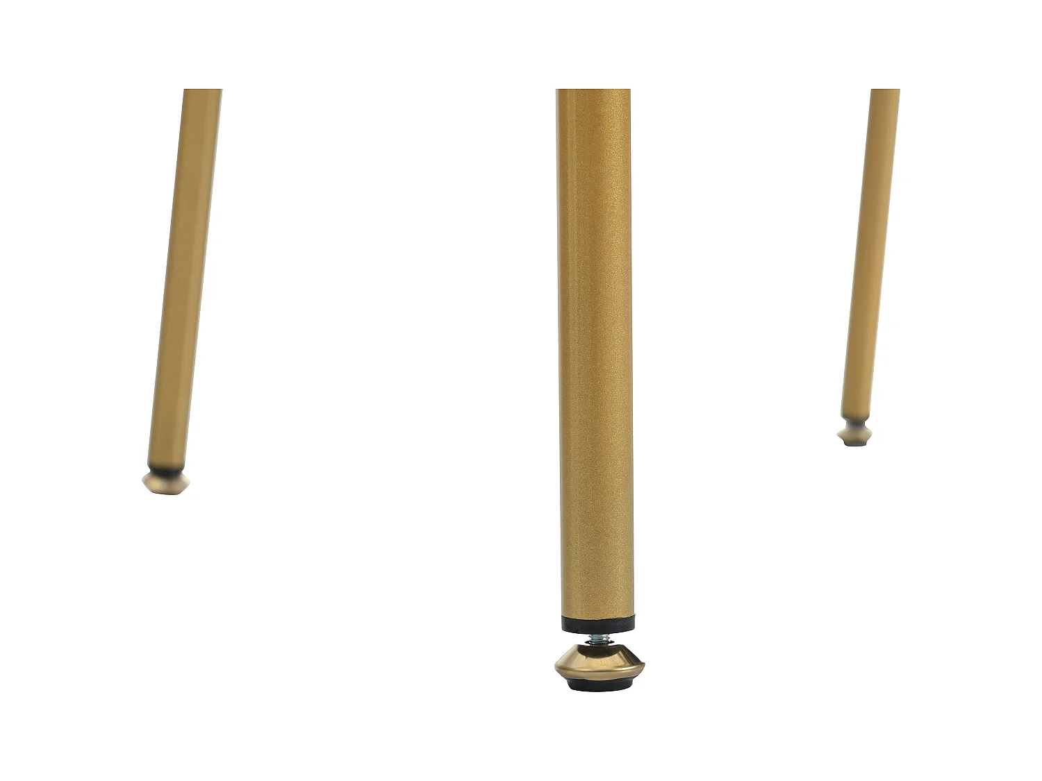 Lot de 2 chaises - 55 x 55 x 85 cm - pieds réglables inclinables - métal + similicuir - beige