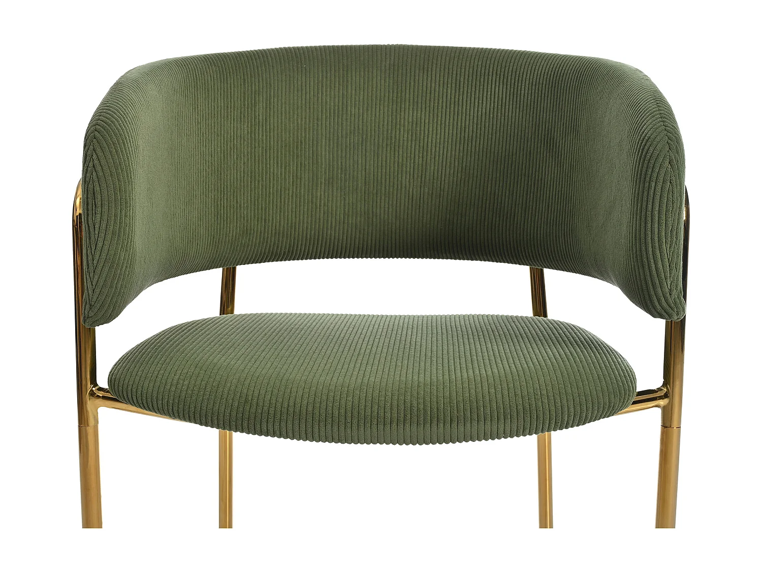 Set van 6 stoelen - 55 x 55 x 80 cm - verstelbare poten - metaal + kunstleer - groen