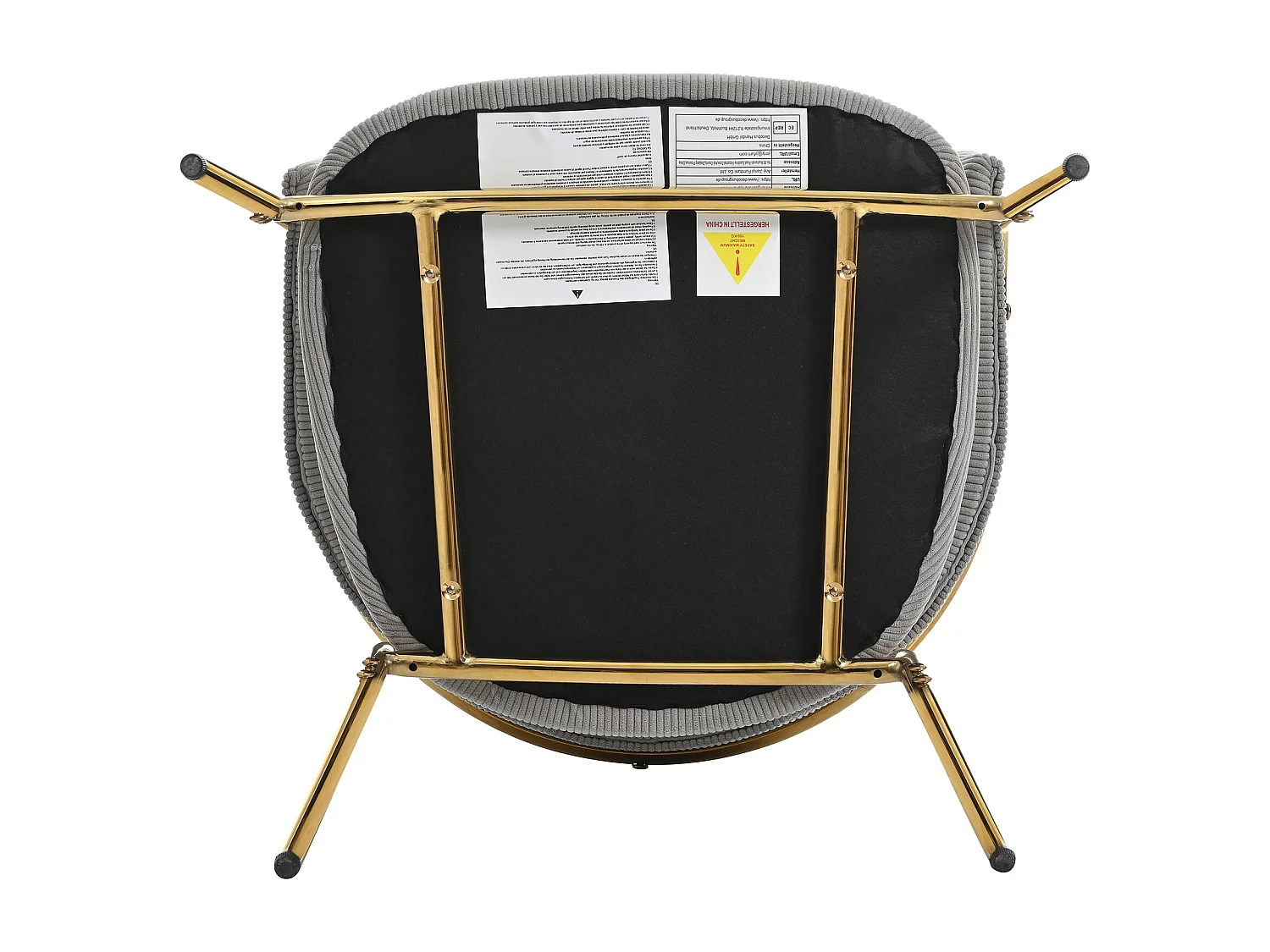 Juego de 2 sillas - 55 x 55 x 80 cm - patas ajustables - metal + polipiel - gris