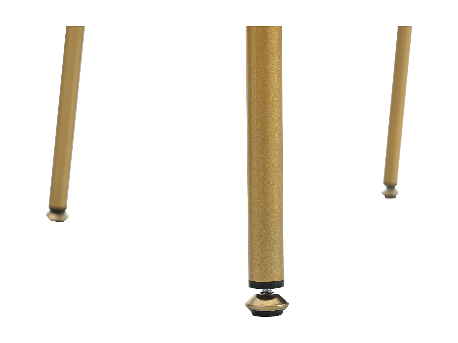 4er-Set Stühle – 55 x 55 x 85 cm – Verstellbare Kippfüße – Metall + Kunstleder – Beige