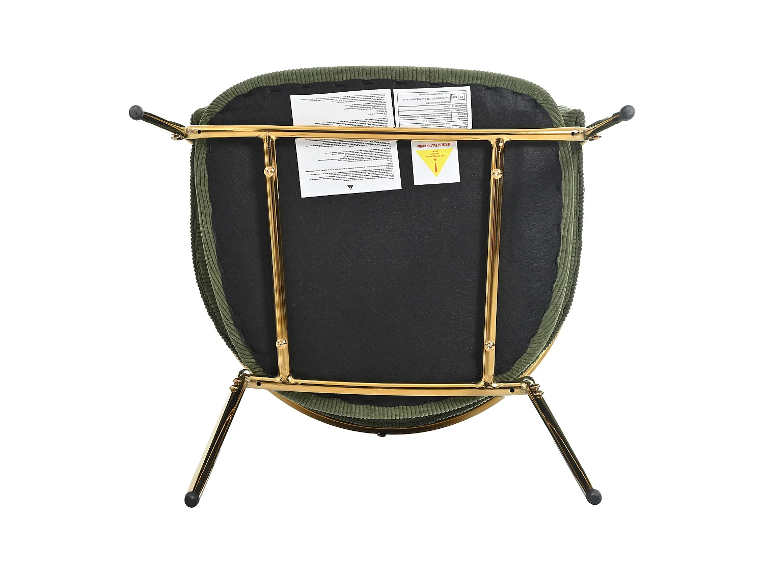 Juego de 2 sillas - 55 x 55 x 80 cm - patas ajustables - metal + polipiel - verde