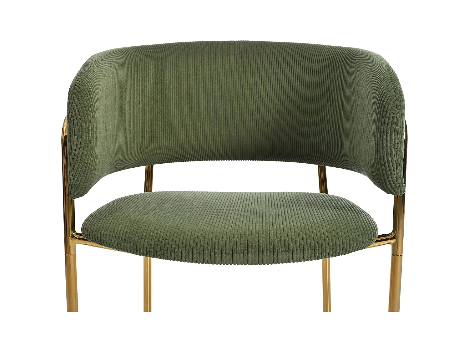 Juego de 2 sillas - 55 x 55 x 80 cm - patas ajustables - metal + polipiel - verde