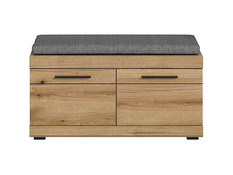 Scout banc avec coussin 2 portes chêne décor.