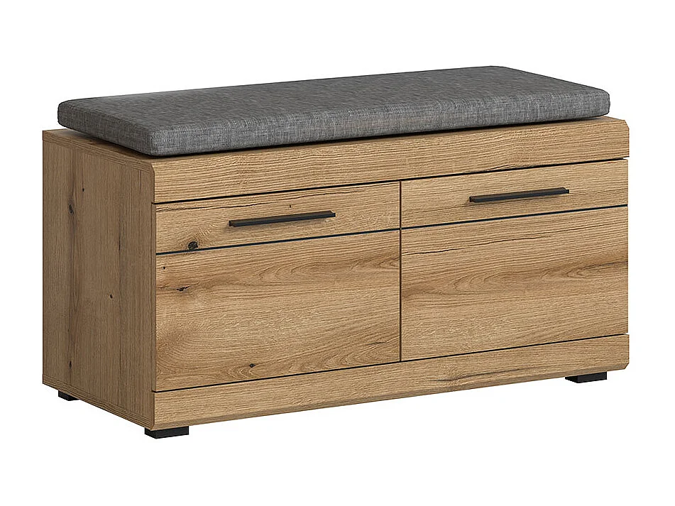 Scout banc avec coussin 2 portes chêne décor.