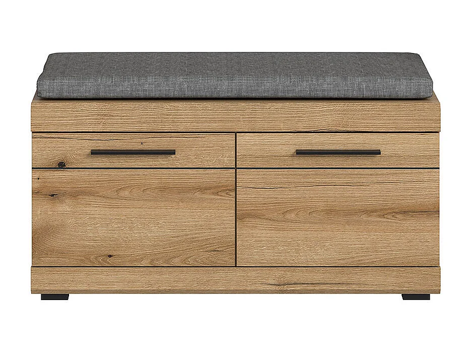 Scout banc avec coussin 2 portes chêne décor.