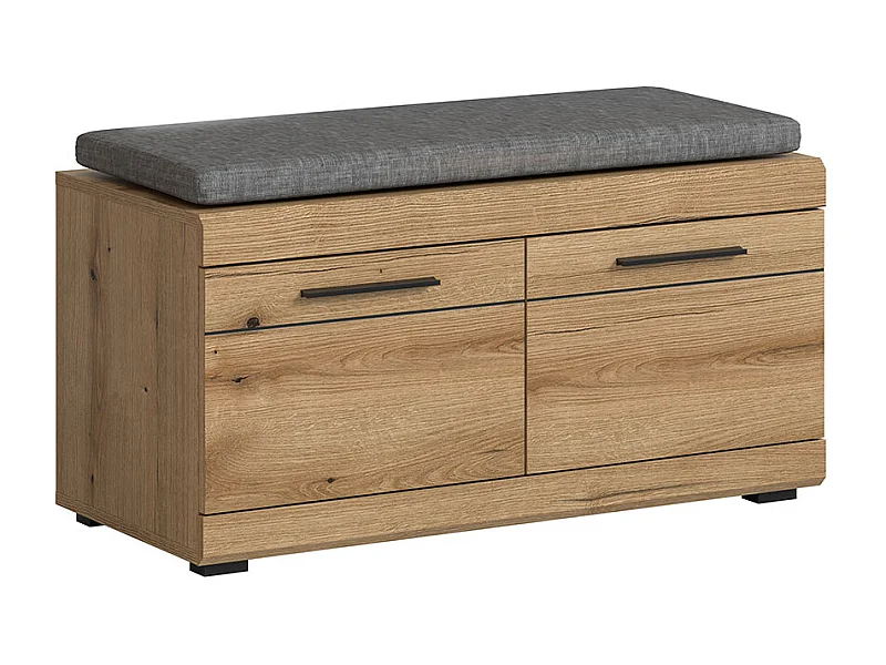 Scout banc avec coussin 2 portes chêne décor.