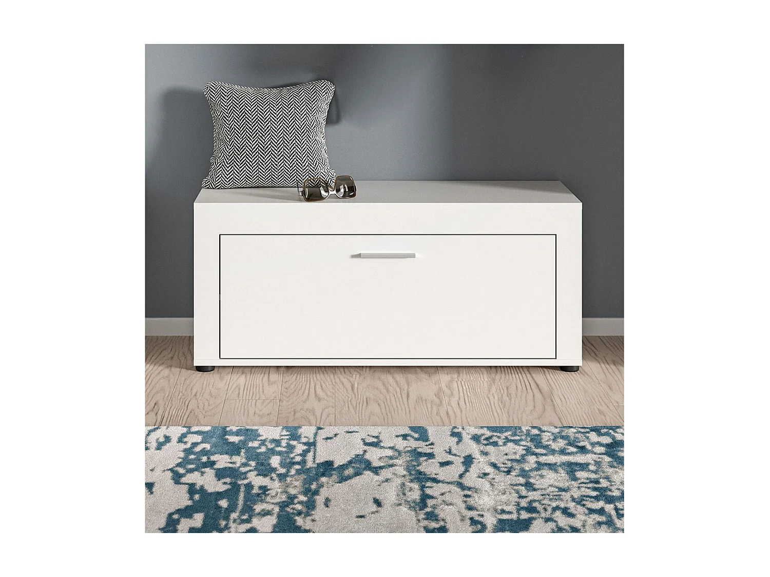 Jam banc 1 abattant blanc.