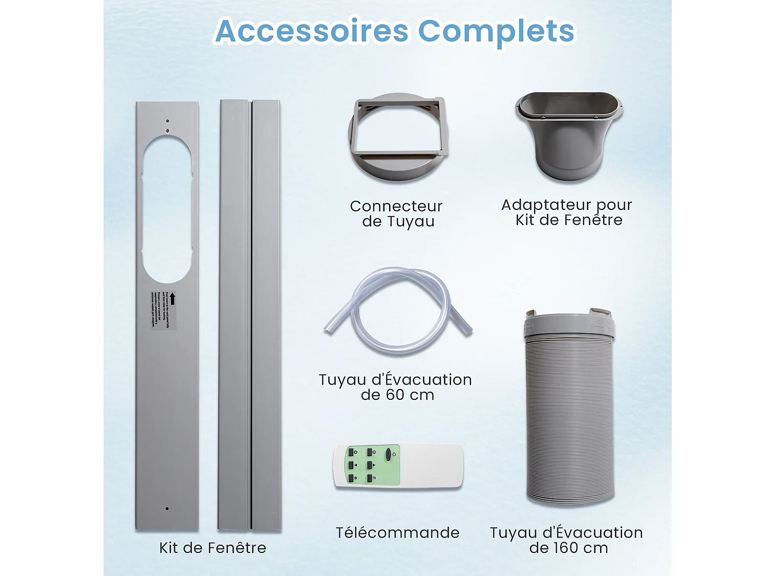 Draagbare airconditioner van 9000 BTU met ventilator, verwarming en luchtontvochtiger, app-bediening, slaapstand, 24-uurs timer