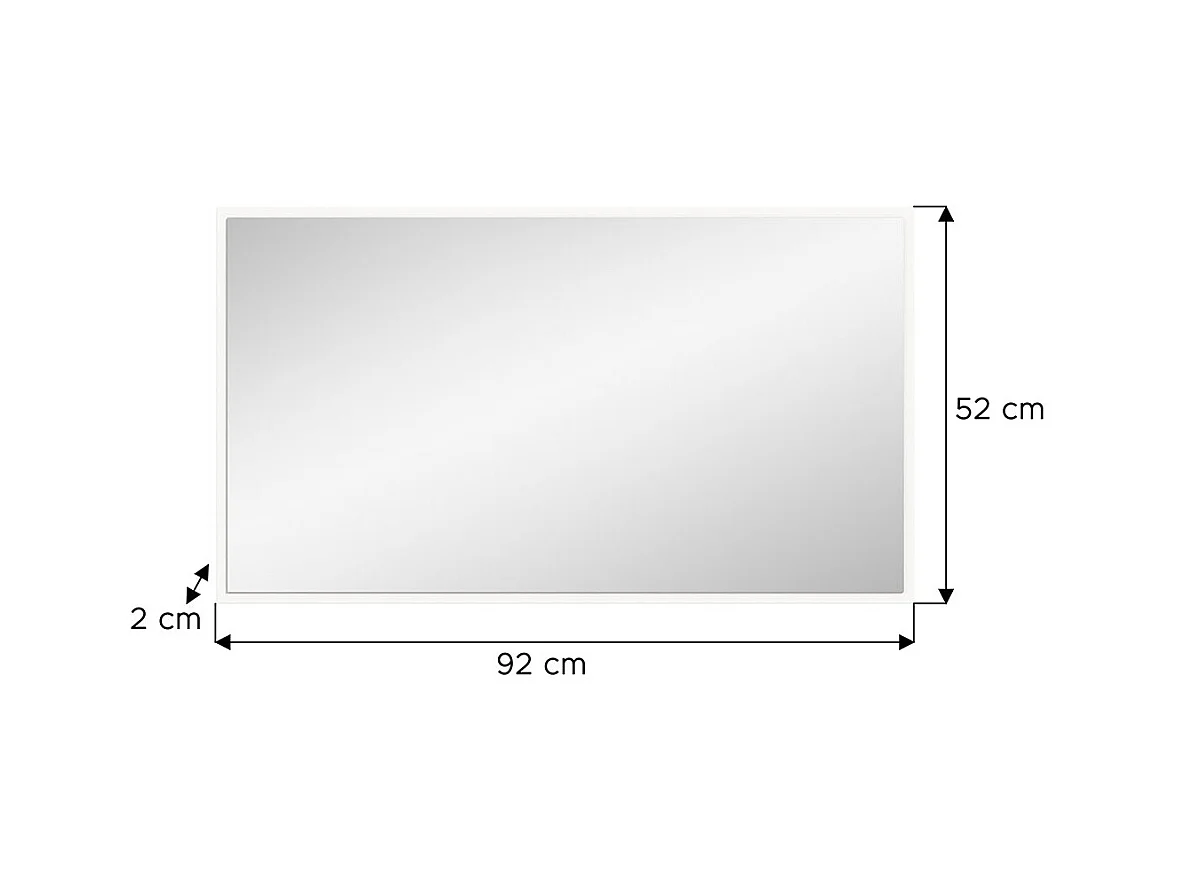 ProjektX miroir 92x52 cm blanc.