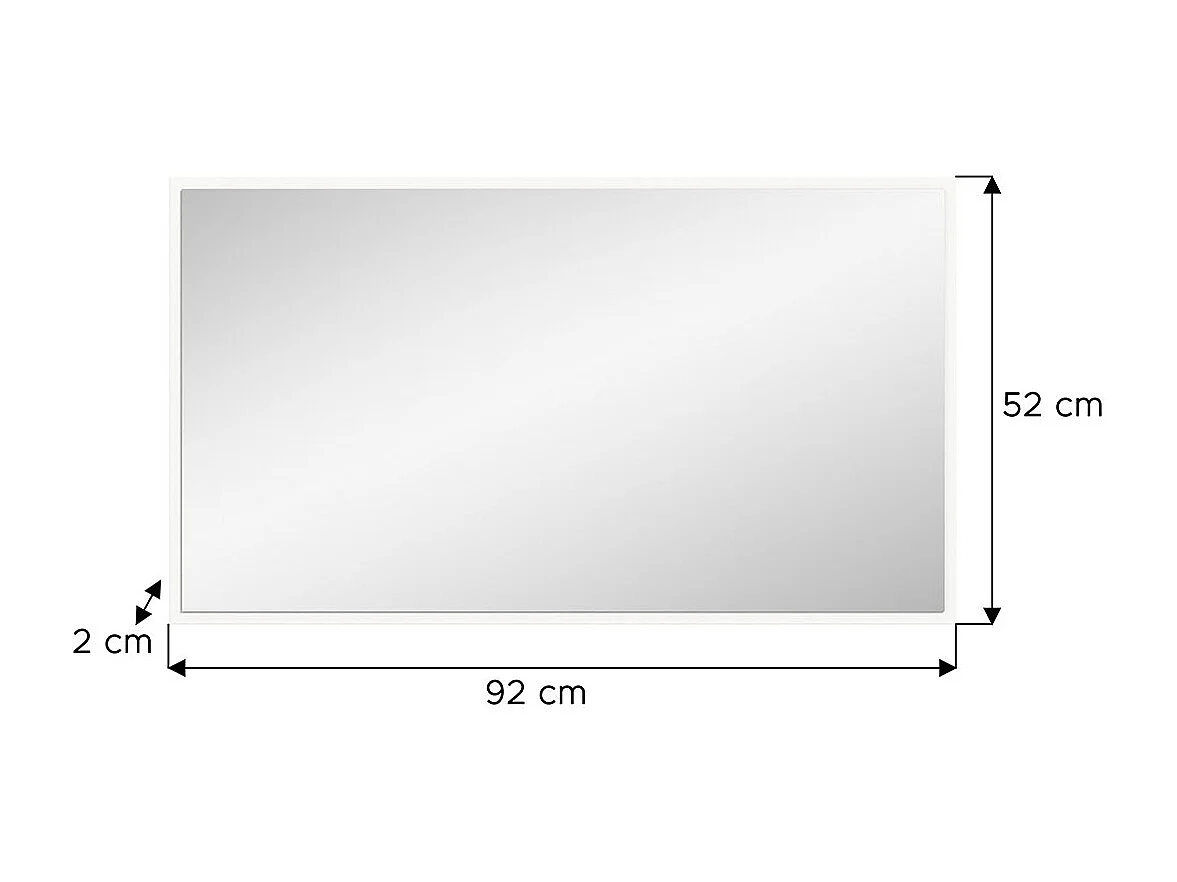 ProjektX miroir 92x52 cm blanc.