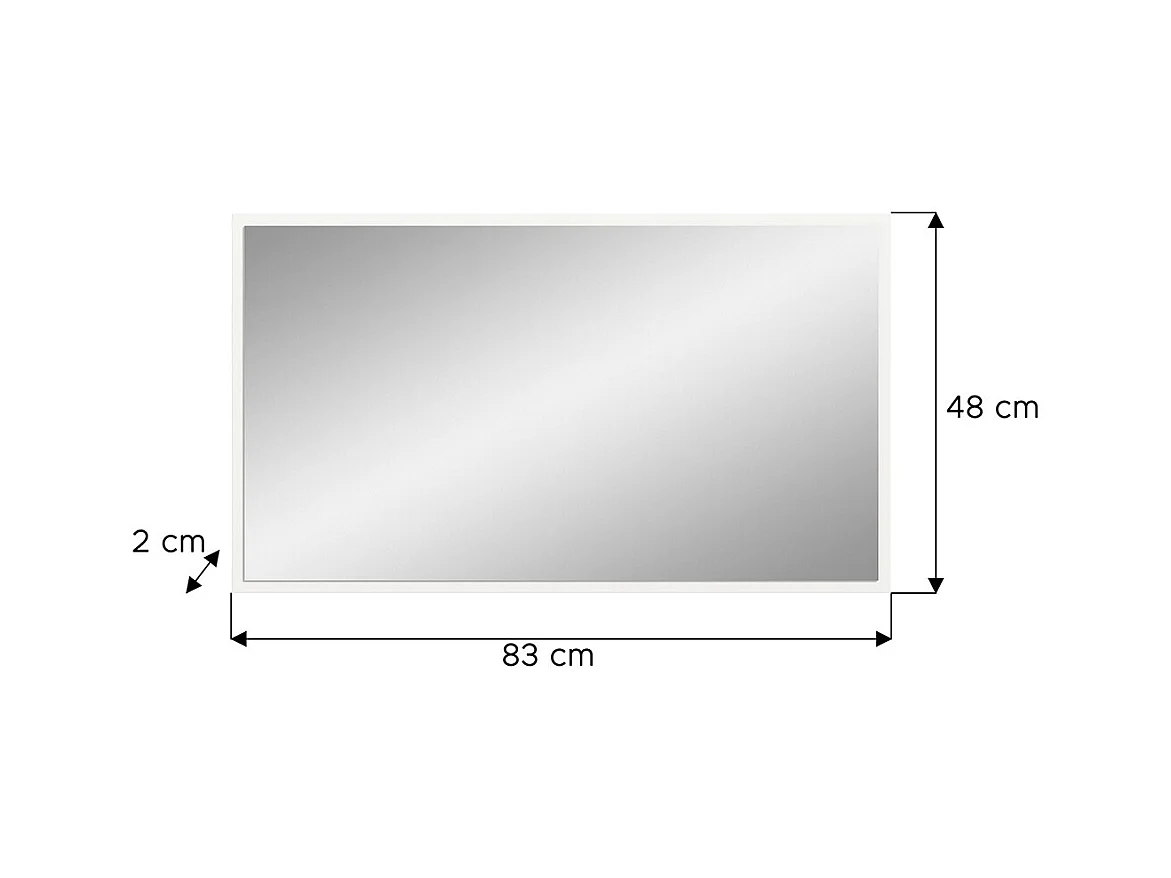 Vaga miroir 83x48 cm blanc.