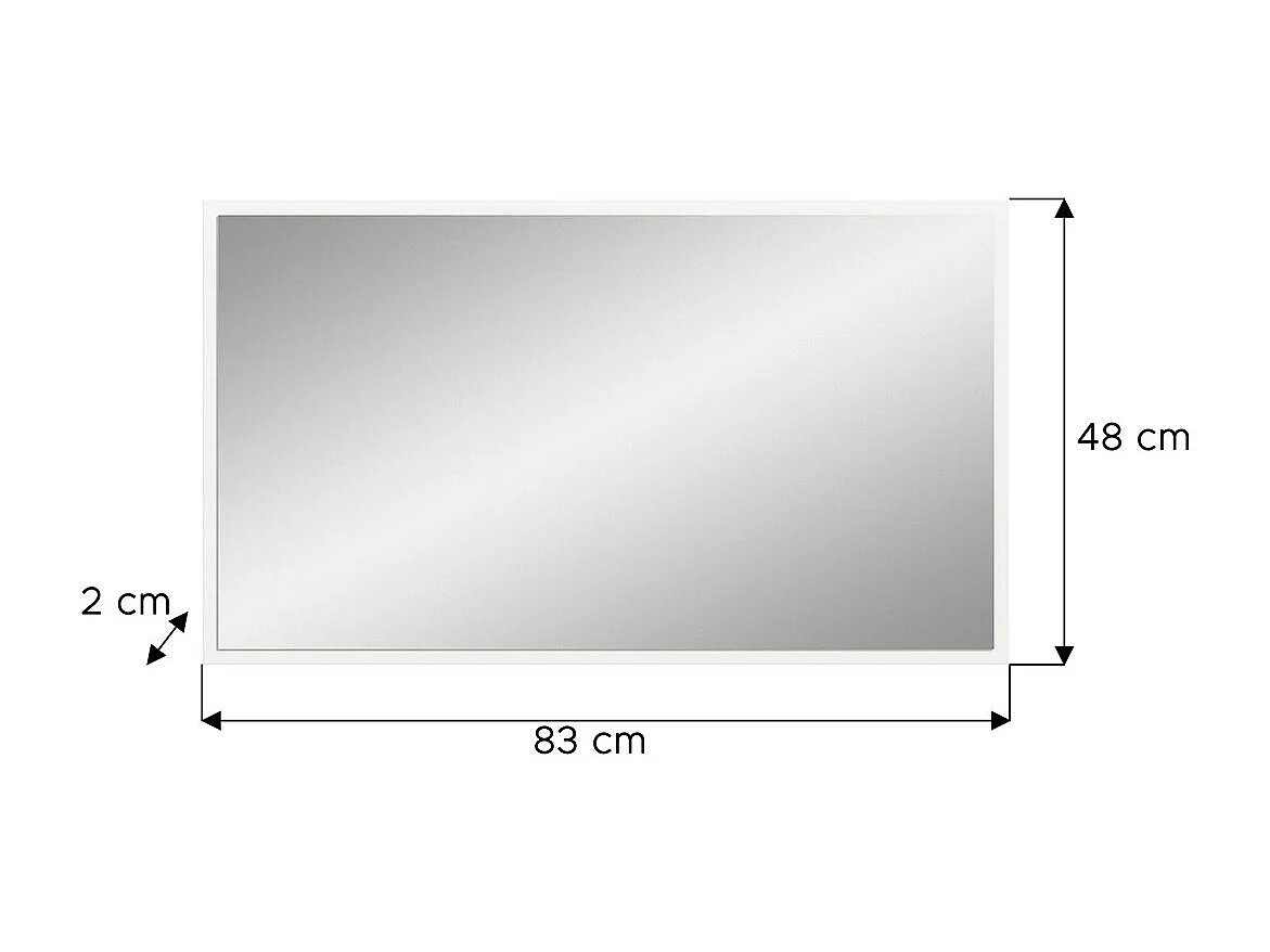Vaga miroir 83x48 cm blanc.