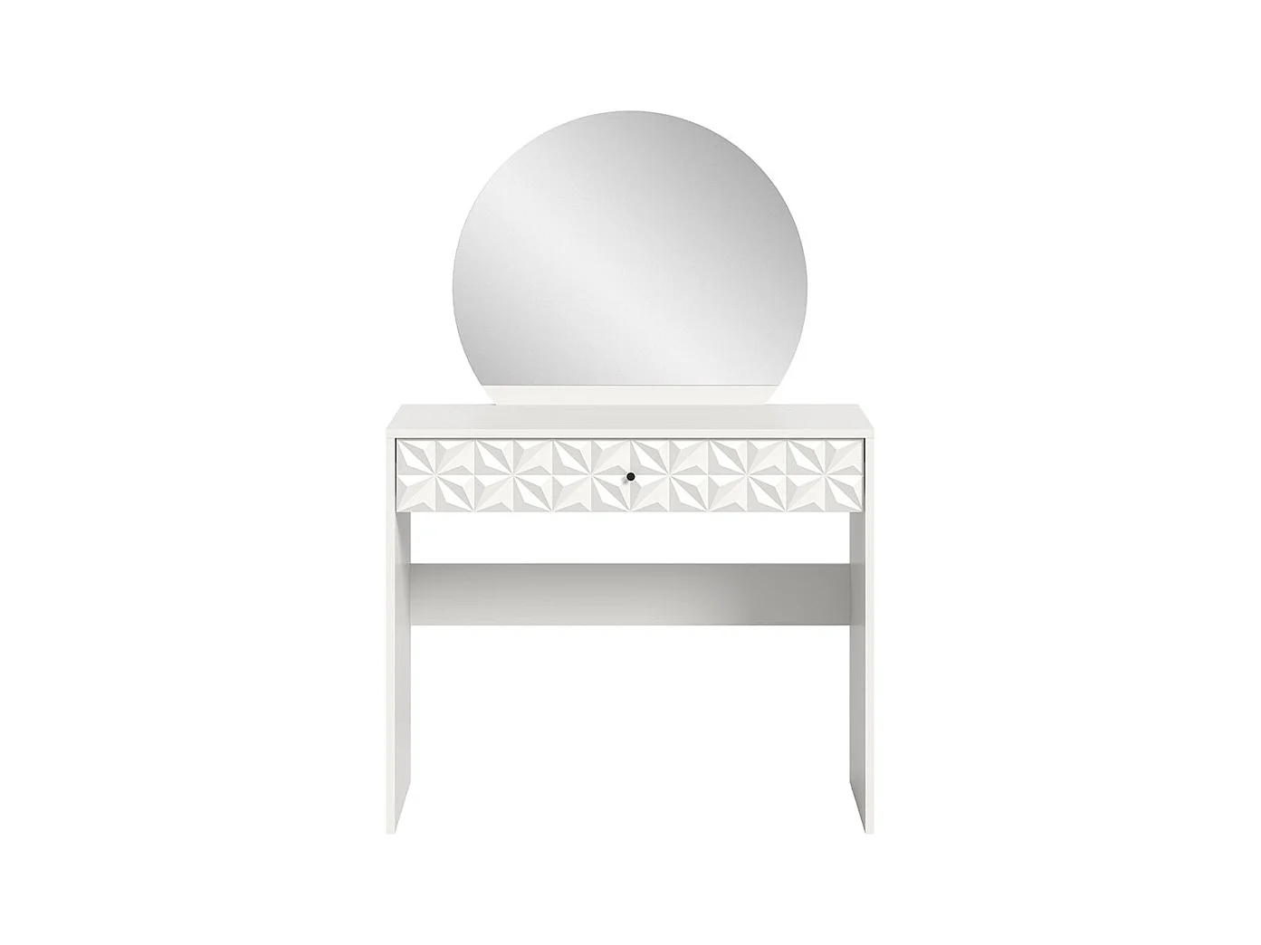 Prisma console 1 tiroir, 1 miroir blanc.