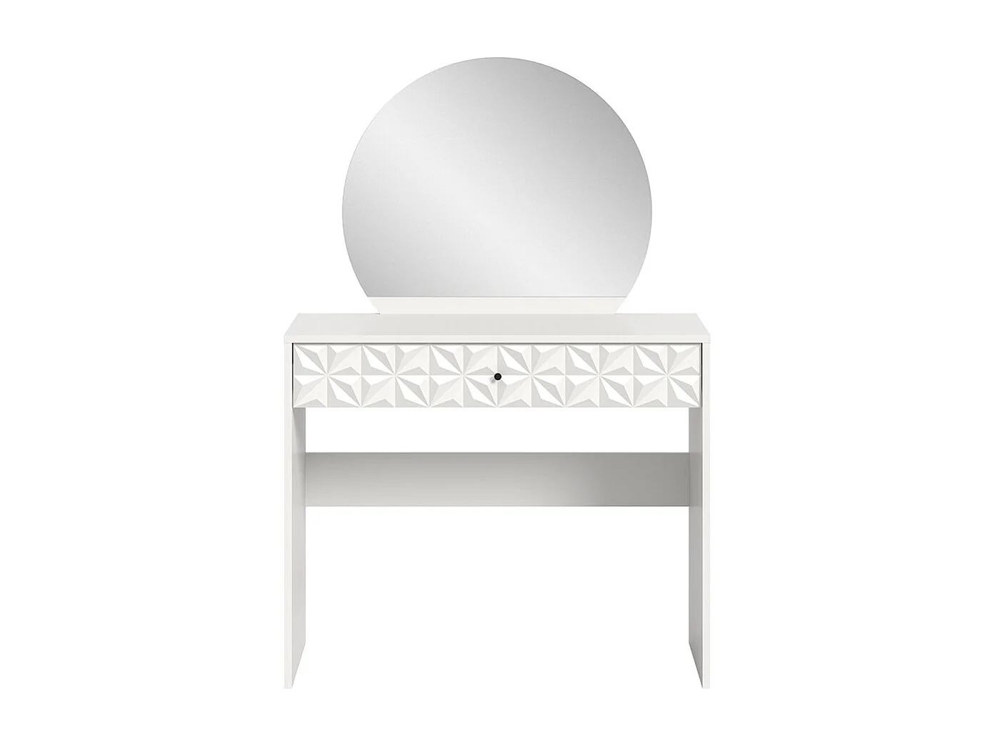 Prisma console 1 tiroir, 1 miroir blanc.