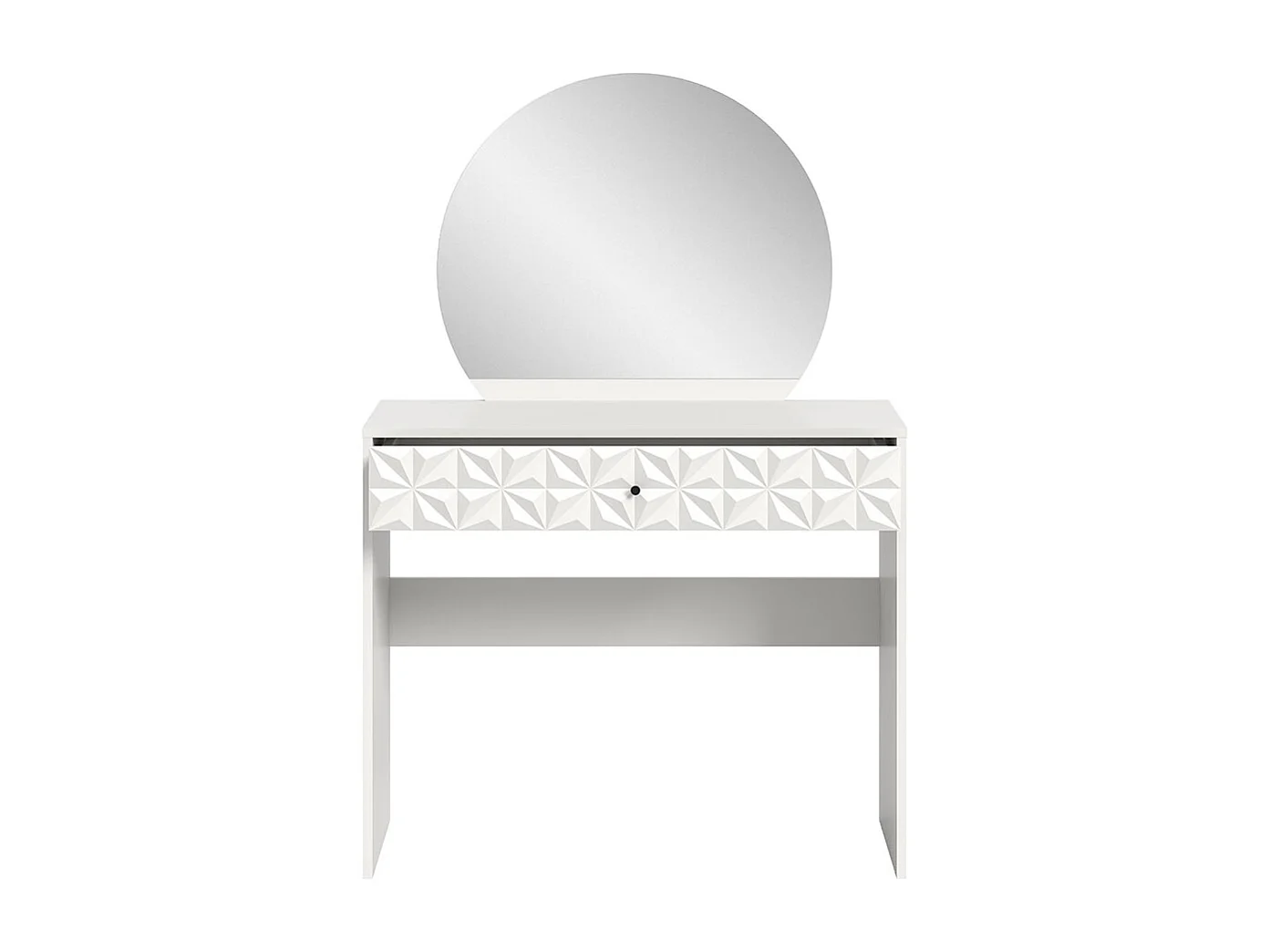 Prisma console 1 tiroir, 1 miroir blanc.