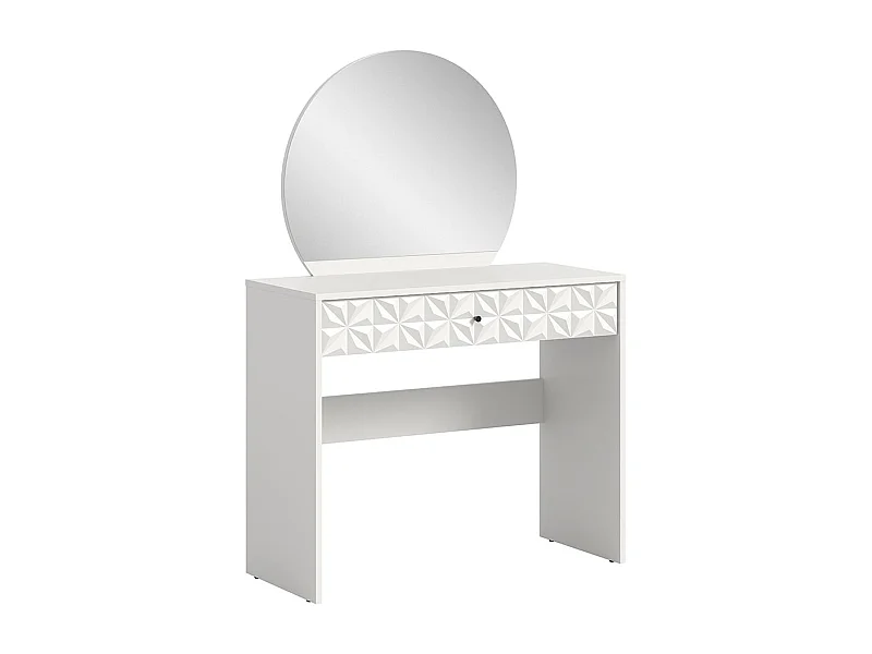 Prisma console 1 tiroir, 1 miroir blanc.