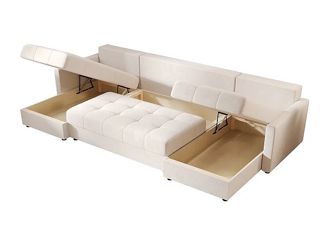 Canapé d'angle panoramique convertible MOSIA