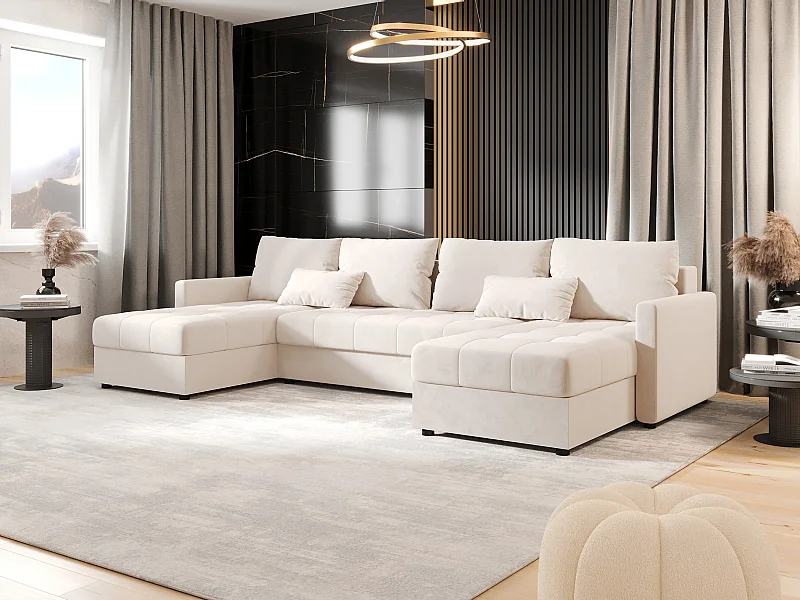 Canapé d'angle panoramique convertible MOSIA