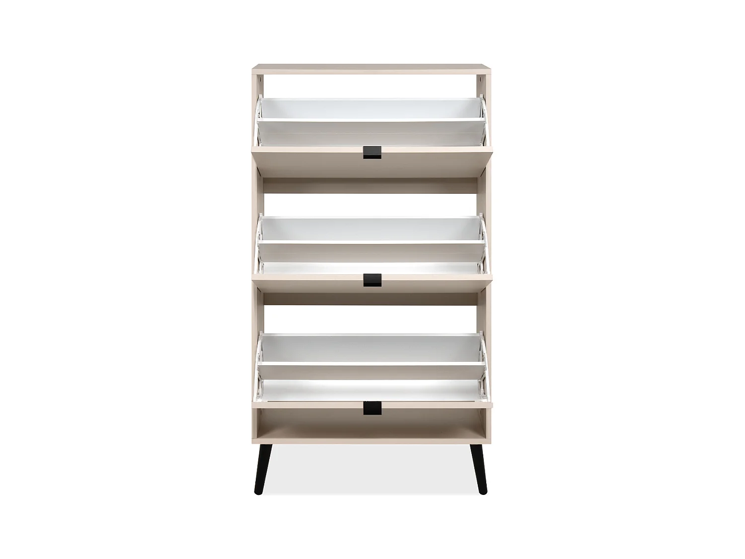 Armoire à chaussures 3 abattants et 2 compartiments par abattant L70cm - VIGO